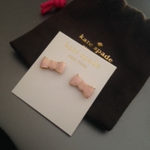 Kate Spade Pink Bow Earrings NEW